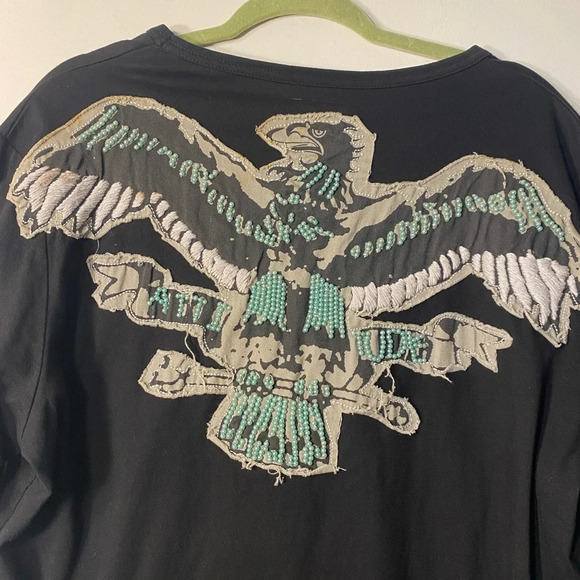 Smash|| Beaded Eagle T-shirt, Size Large - Picture 2 of 7